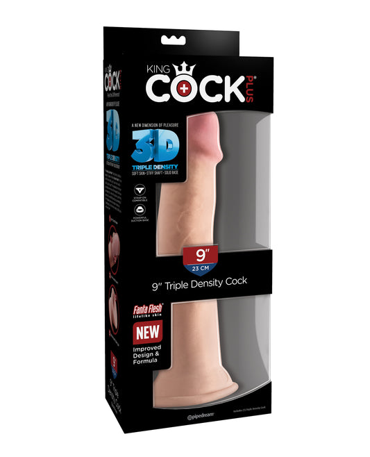 King Cock Dildo Triple Density Fanta Flesh strong suction cup for realistic solo and harness-compatible pleasure
