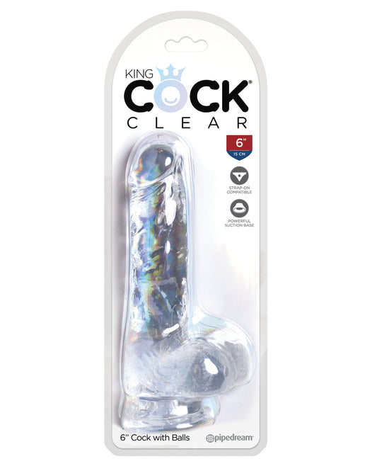 King Cock Dildo Translucent Realistic Design Flexible Shaft with Suction Cup for Versatile Adult Play