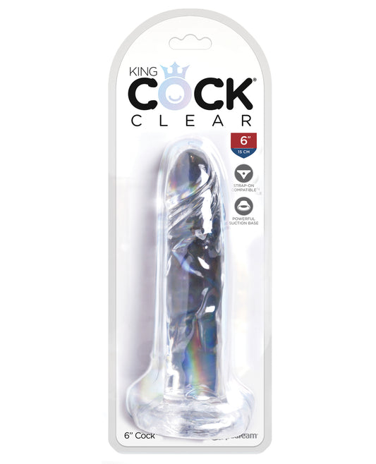 King Cock Dildo Transparent Realistic Design Suction Cup Base for Versatile Pleasure