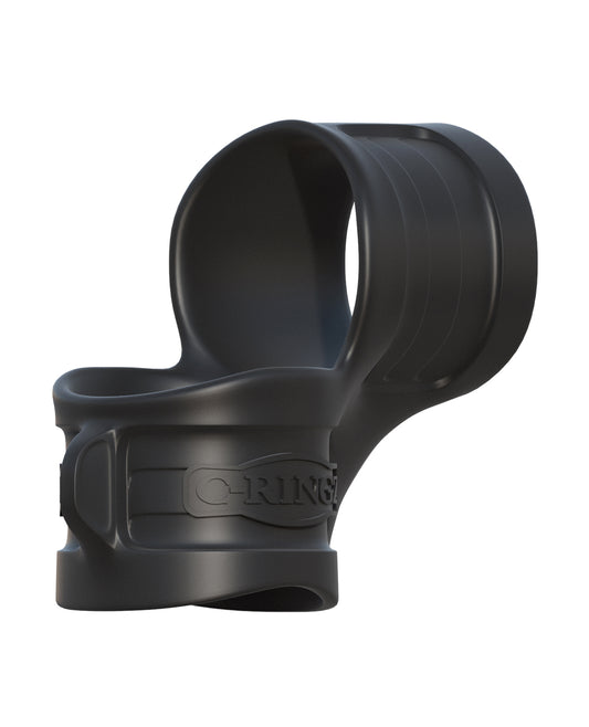 Fantasy C-Ringz Black Silicone Cock Ring & Ball Stretcher for Stamina and Support