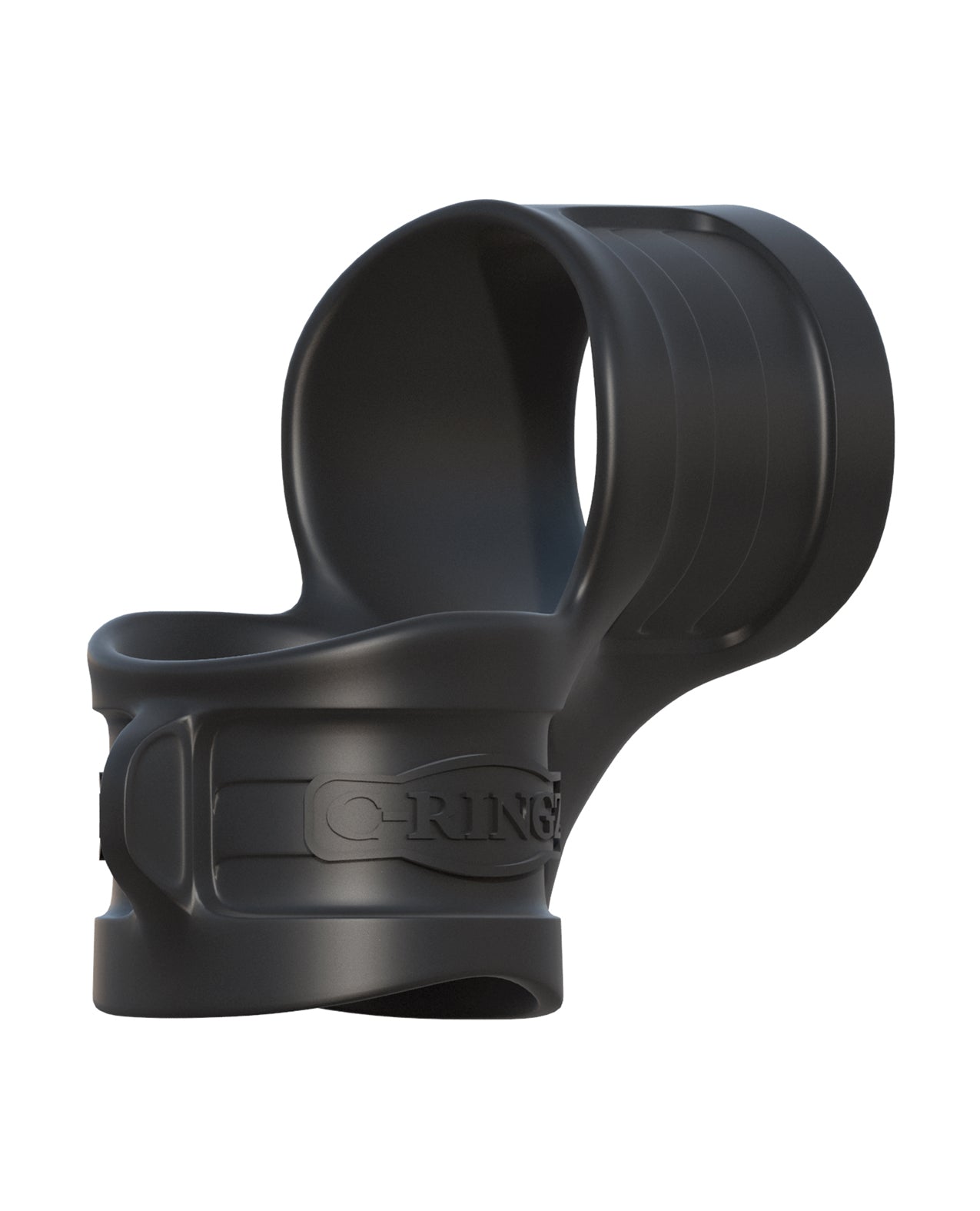 Fantasy C-Ringz Black Silicone Cock Ring & Ball Stretcher for Stamina and Support