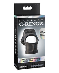 Fantasy C-Ringz Rock Hard Ring & Ball Stretcher - Black