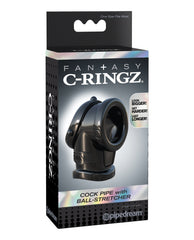 Fantasy C-Ringz Cock Pipe w/Ball Stretcher - Black