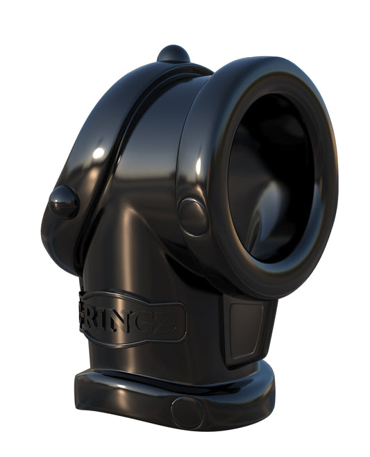 Cock Pipe with Ball Stretcher in Black TPR for Enhanced Support