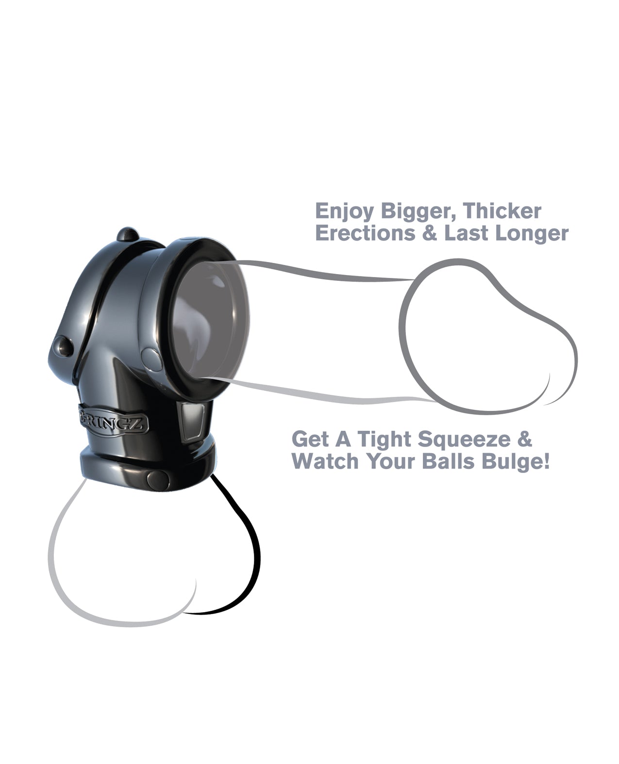 Cock Pipe with Ball Stretcher in Black TPR for Enhanced Support