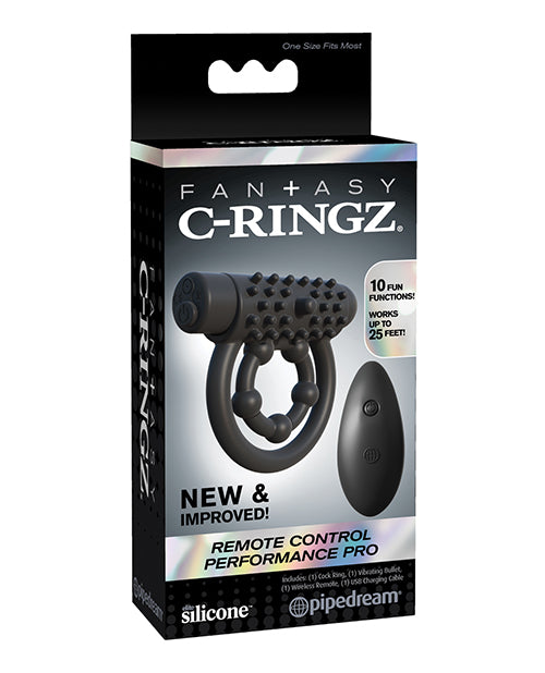 Fantasy C-Ringz penis enhancement ring with wireless remote and vibrating silicone dual-action design for couple pleasure