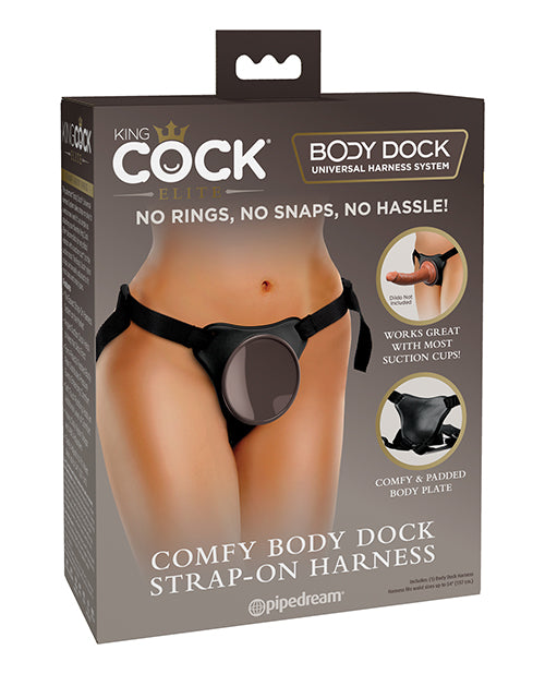 King Cock Elite Strap On Harness Adjustable Nylon Straps Suction Dock for Secure Strap-On Play