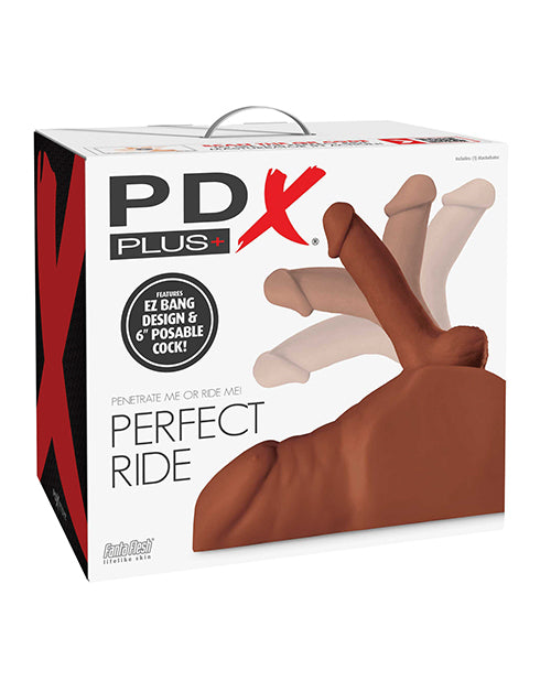 PDX Plus Dolls & Masturbators Perfect Ride Posable Cock Raised Hips for Ergonomic Personal Pleasure
