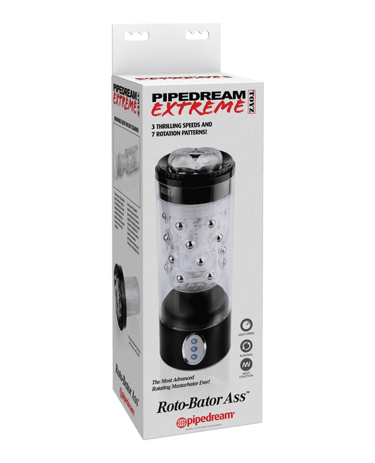 PDX Extreme Rotating Male Masturbator TPR Sleeve Metal Beads for Hands-Free Pleasure