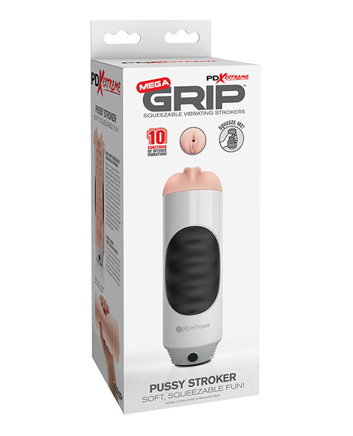 PDX Extreme Masturbator Squeezable Vibrating Stroker with Fanta Flesh Sleeve for Realistic Male Pleasure