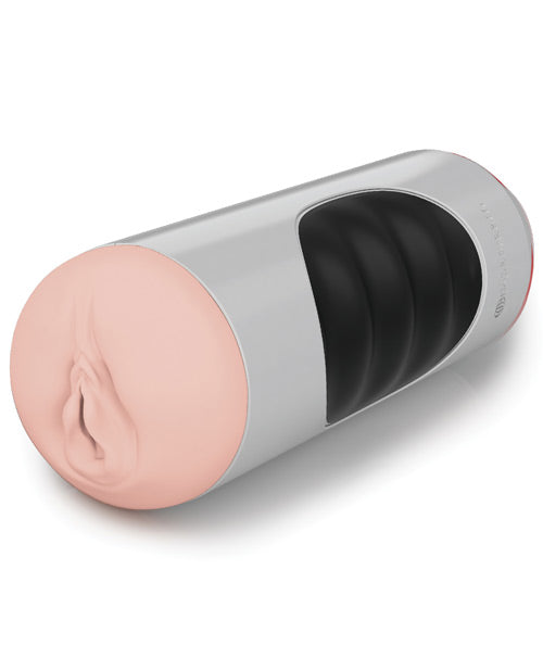 Mega Grip Squeezable Vibrating Masturbator Stroker with Fanta Flesh