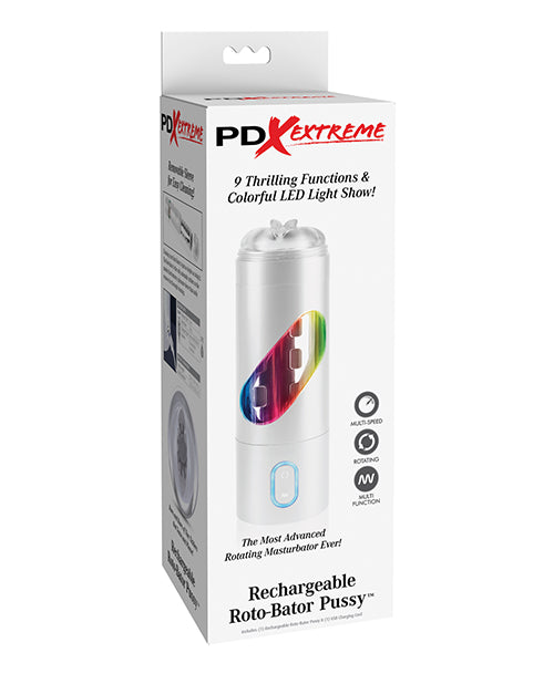 PDX Extreme Male Masturbator with Rotating Sleeve and LED Display for Intense Hands-Free Stimulation