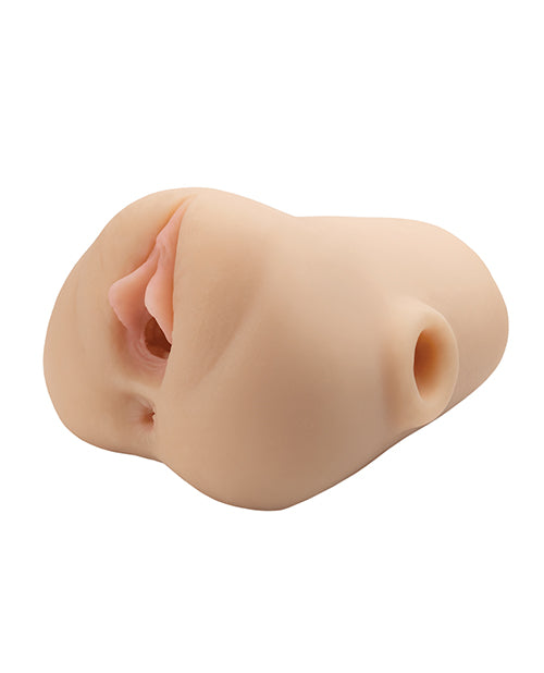 PDX Plus Double Pounder Vibrating Squeeze Stroker with Squeeze-Core Design