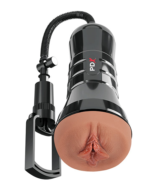 PDX Extreme Wet Pussies Super Sucker XXL Stroker in Brown