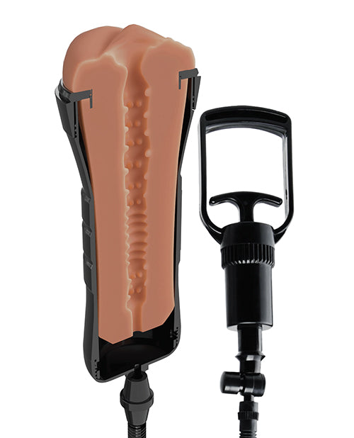 PDX Extreme Wet Pussies Super Sucker XXL Stroker in Brown