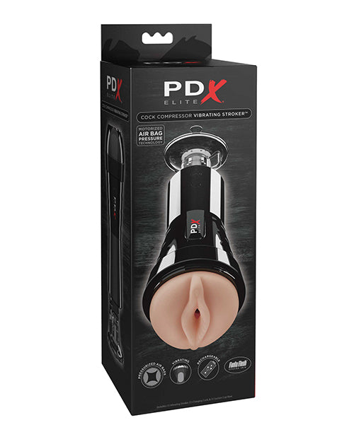PDX Elite Male Masturbator Air Bag Vibrating Stroker with Suction for Intense Stimulation and Milking