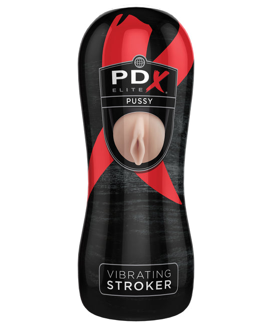 PDX Elite Masturbator Vibrating Pussy Realistic Texture ABS Plastic for Intense Personal Pleasure