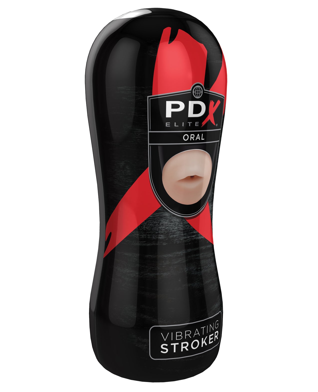 PDX Elite Vibrating Mouth Stroker with Realistic Oral Texture