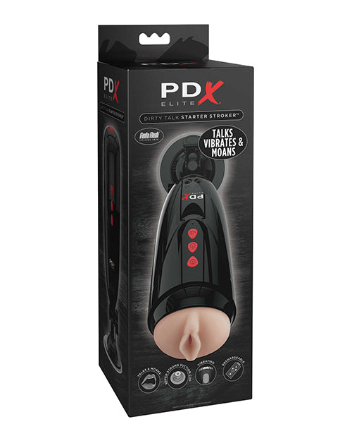 PDX Elite Male Masturbator with 10 Vibration Modes and Realistic Moaning Audio for Intense Solo Pleasure