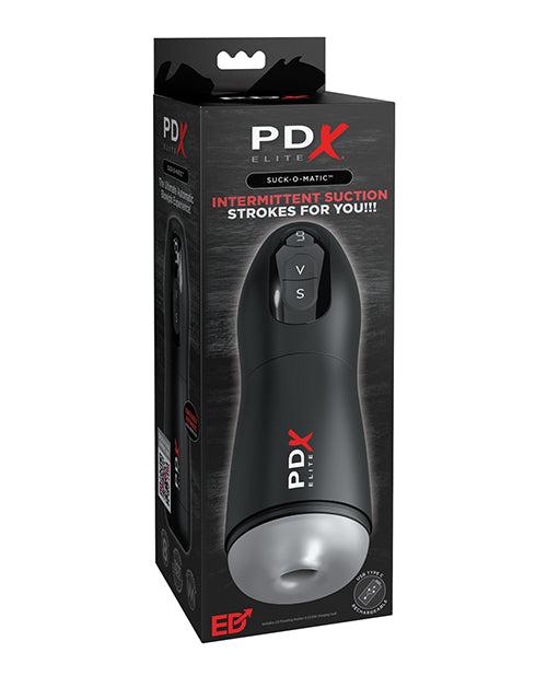PDX Elite Vibrating Stroker Suck-O-Matic with Suction and Ultra-Soft Nubbies for Enhanced Male Masturbation