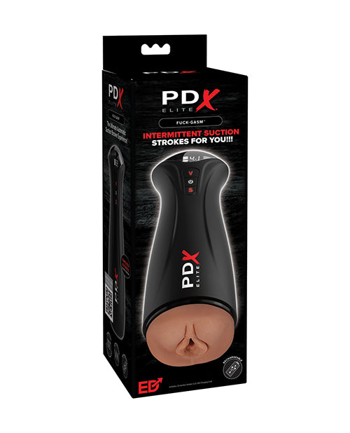 PDX Elite Masturbator Powerful Suction Vibration Textured Sleeve for Intense Solo Pleasure