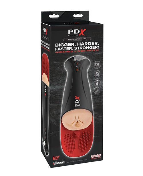 PDX Elite Male Masturbator Automatic Suction Vibration Rows of Pleasure Nubs for Intense Solo Sessions