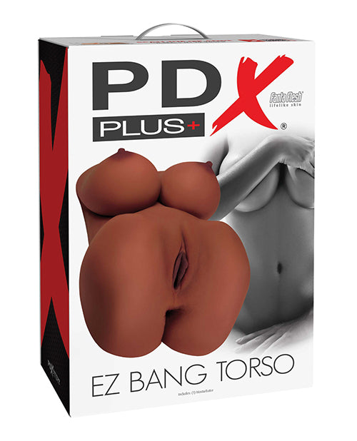 PDX Plus Dolls & Masturbators Realistic Male Masturbator Life-like Brown Torso for Intense Solo Satisfaction
