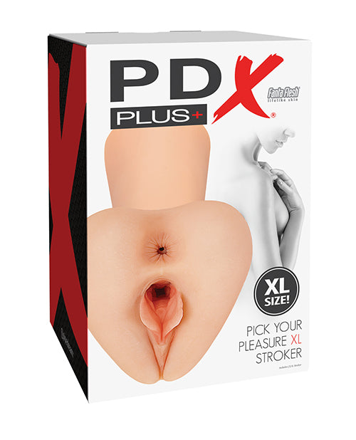 PDX Plus male masturbator XL dual-entry stroker with realistic Fanta Flesh for intense solo pleasure