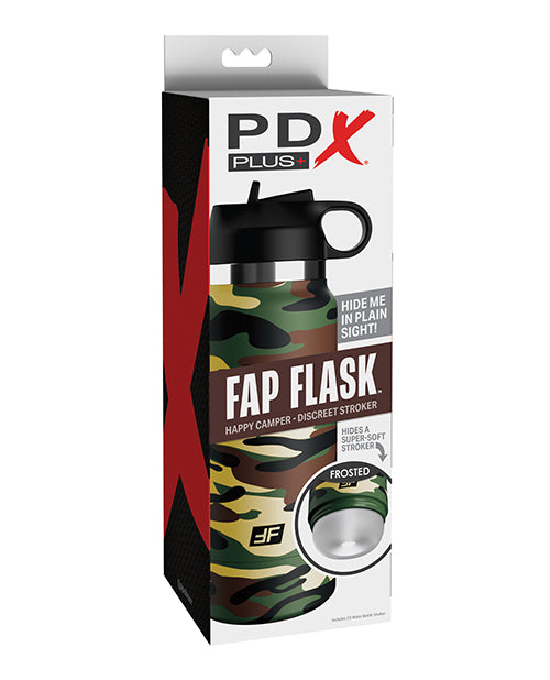 PDX Plus Dolls & Masturbators Camo Water Bottle Design Realistic Internal Ribbing for Discreet Outdoor Pleasure