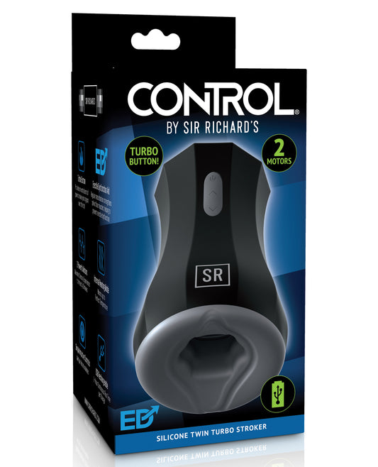 Sir Richards Silicone Masturbator Twin Turbo Vibrating Waterproof Design for Advanced Stimulation