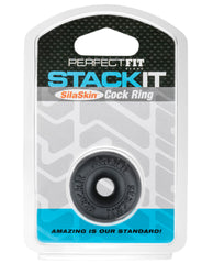 Perfect Fit Stackit Cock Ring - Black