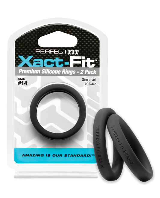 Perfect Fit Penis Enhancement Xact-Fit Silicone Cock Ring 1.4-Inch Diameter for Comfortable Support