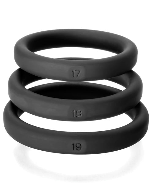 Perfect Fit Xact Fit 3 Ring Kit M/L - Black Adjustable Penis Enhancement Rings