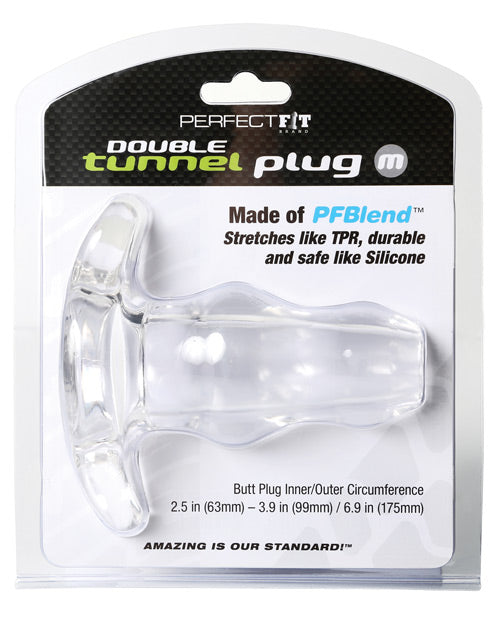 Perfect Fit Anal Plug Double Tunnel Design Clear See-Through Hollow Core for Versatile Anal Stimulation