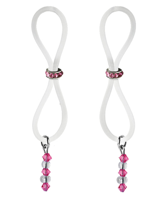 Bijoux de Nip Nipple Halos Pink Gem Slider adjustable crystal accent for decorative body jewelry and confident style