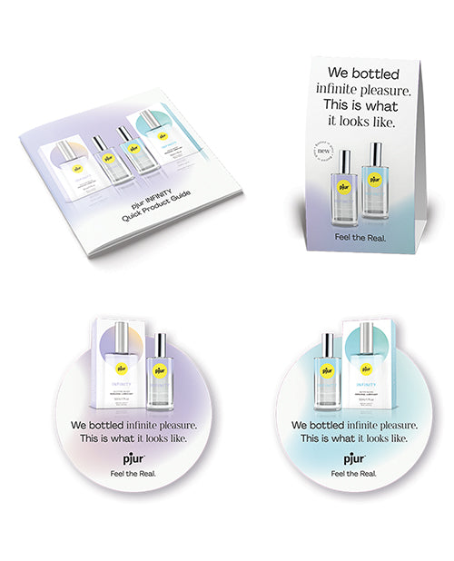 Pjur Infinity Merchandising Kit branded display materials and signage for retail product presentation