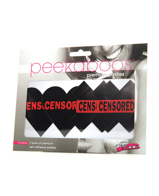 Peekaboos Lingerie Pasties Censored Hearts and X Self-Adhesive for Flirty Outfits and Confident Wear