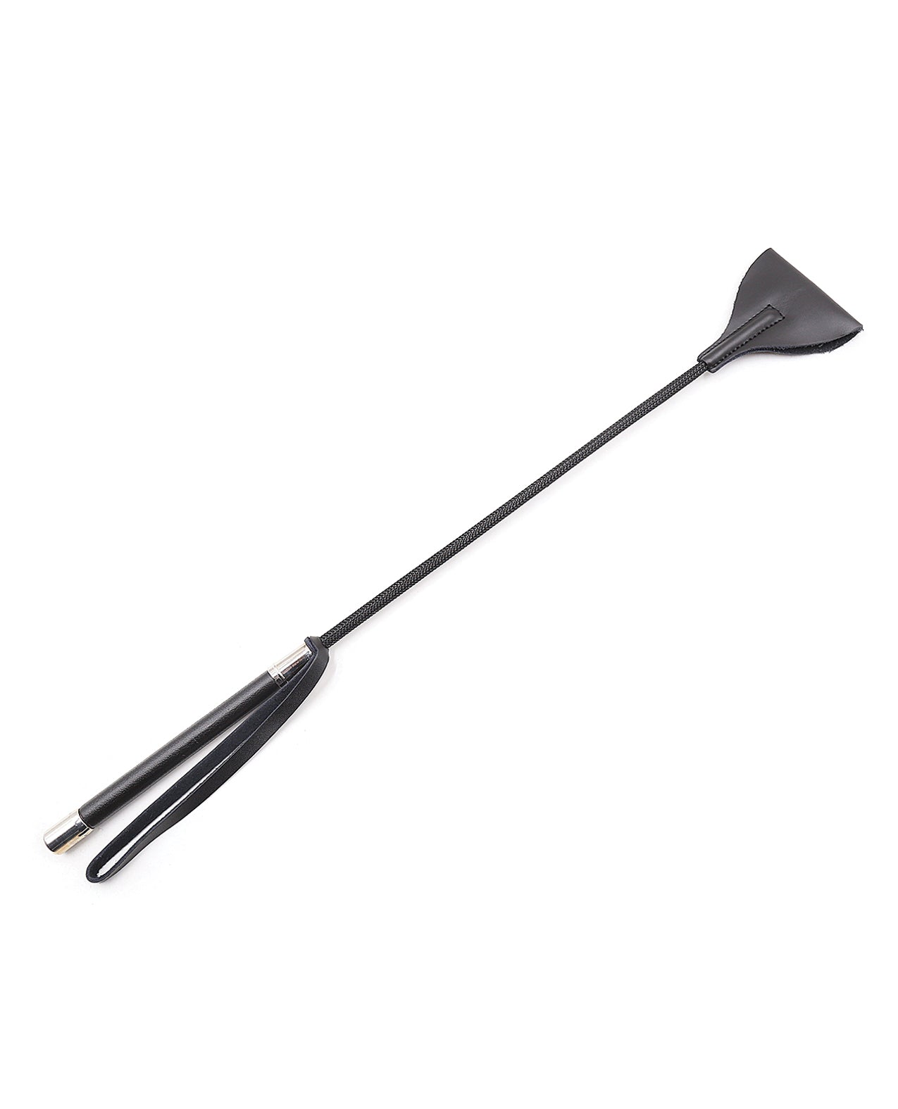 Plesur Bondage Crop PU Leather Wide Tip Gold Accents for Impact Play and Enhanced Control