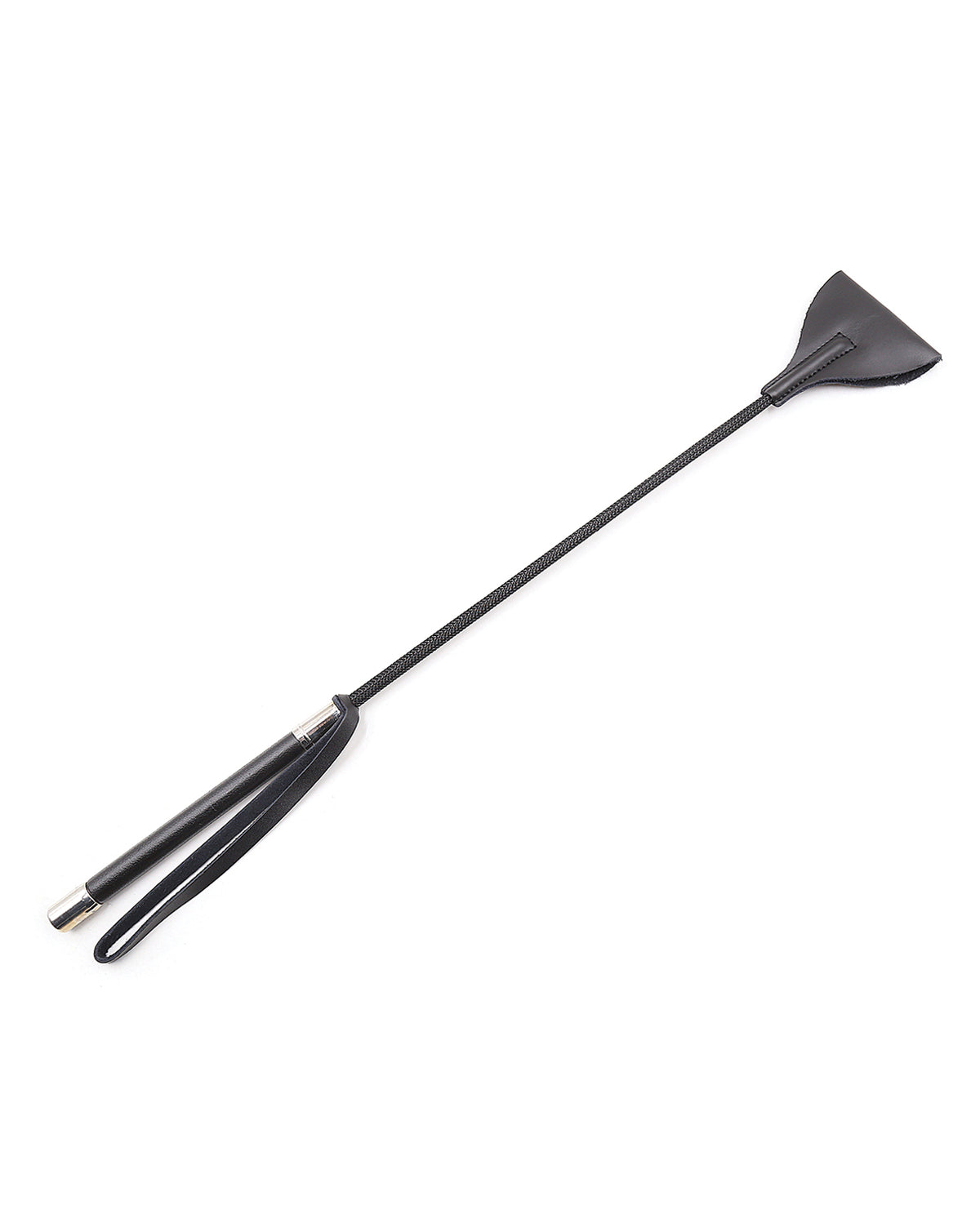 Plesur Bondage Crop PU Leather Wide Tip Gold Accents for Impact Play and Enhanced Control