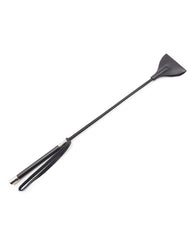 Plesur Bondage Crop PU Leather Wide Tip Gold Accents for Impact Play and Enhanced Control