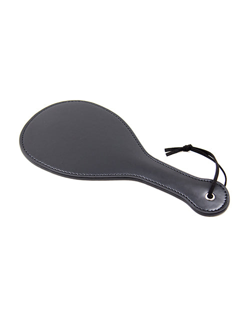 Plesur Bondage Paddle PVC Vegan Leather Black Ergonomic Design for Impact Play