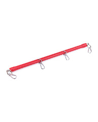 Plesur Bondage Spreader Bar Decorative PVC Wrapped Red for Secure Restraint Play