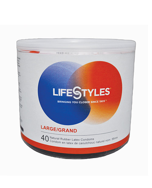 Lifestyles Large Condoms Bowl Extra Wide Lubricated Latex for Comfortable Fit and Protection