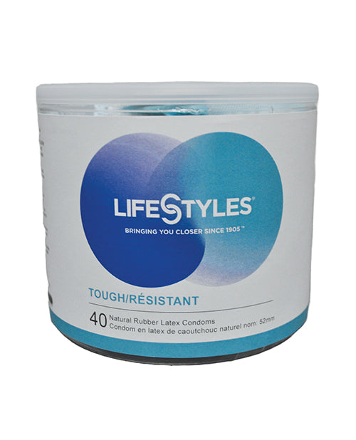 Lifestyles Condom Extra Thick Latex Bowl of 40 Lubricated for Reliable Protection