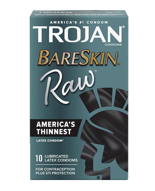 Trojan condoms ultra-thin latex BareSkin Raw smooth texture for natural sensation and intimacy