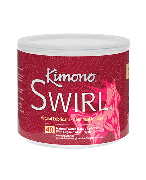 Kimono Natural Lubricant Sachet Display Bowl with 40 Single-Use Sachets for Convenient Application