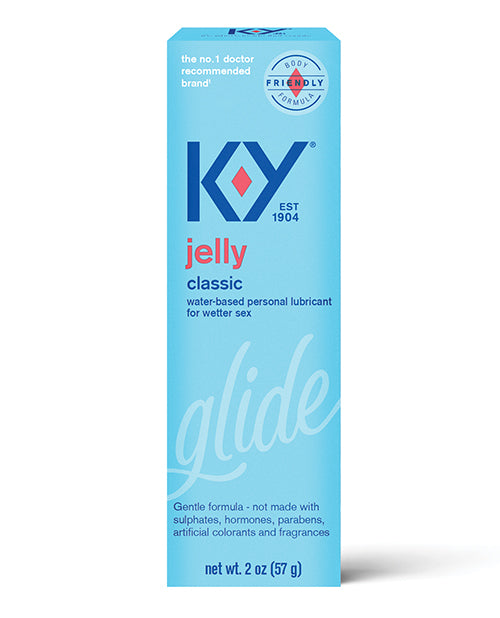 K-Y Personal Lubricant Jelly Water-Based Fragrance Free 2 oz for Natural Intimacy and Condom Compatibility