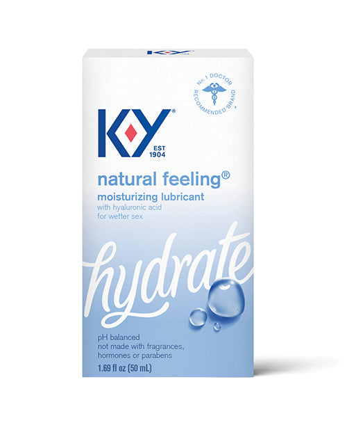 K-Y Personal Lubricant water-based formula with hyaluronic acid and pH balance for comfortable, moisturizing intimate use
