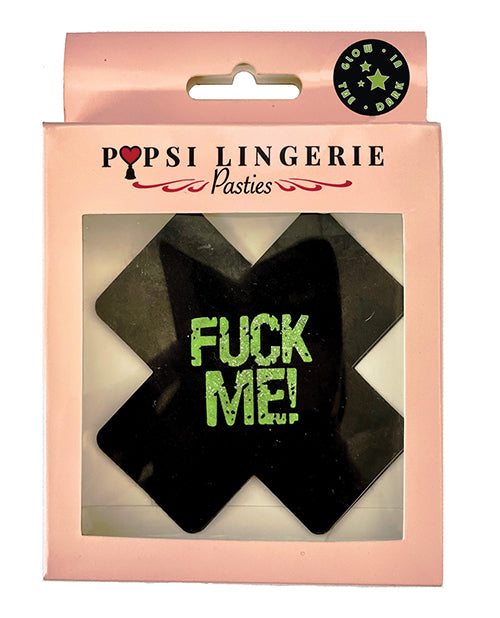 Popsi Lingerie Glow In The Dark X-Shaped Nipple Pasties with Reusable Adhesive for Festival and Lingerie Wear