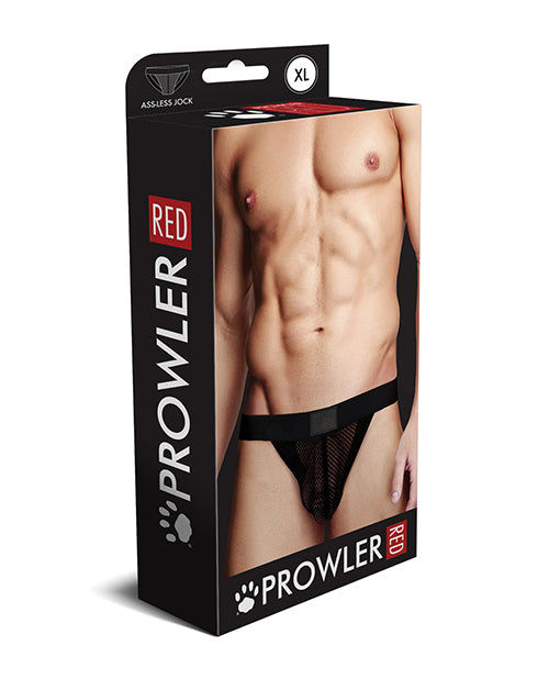 Prowler RED Fishnet Ass-less Brief - Black XL